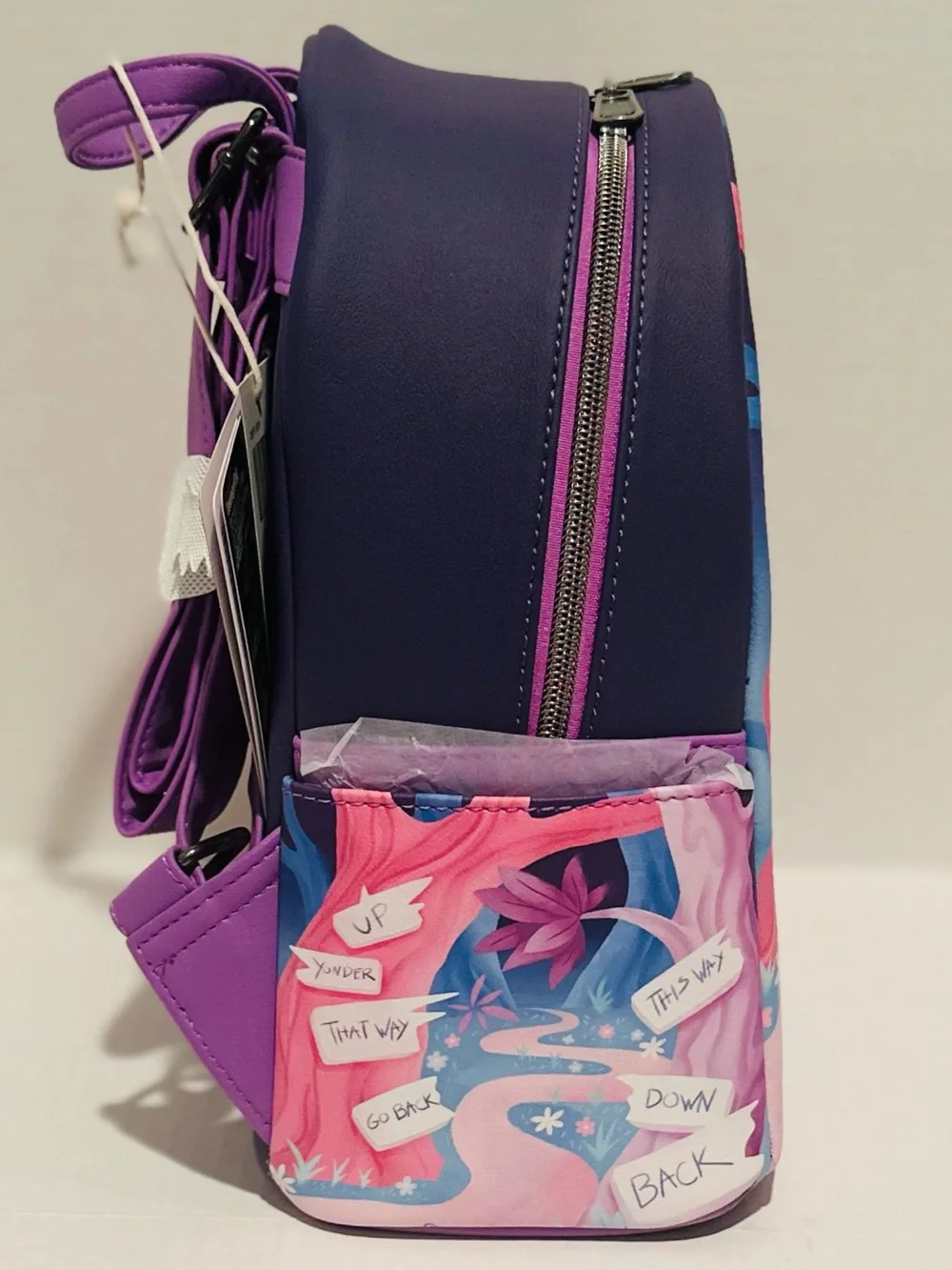Loungefly Disney NWT Alice In Wonderland Signs Mini Backpack